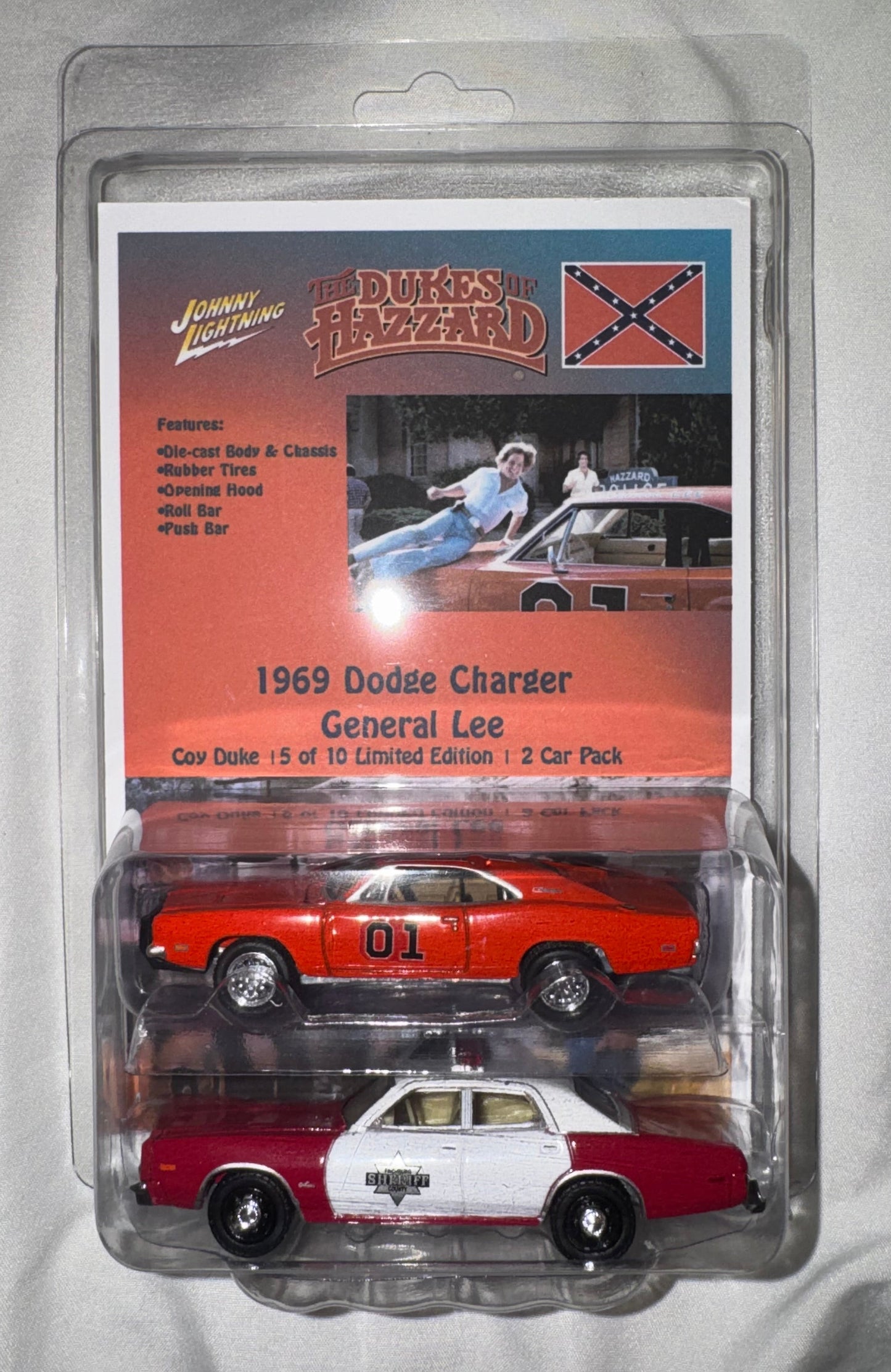 2 Pack 1/64 GENERAL LEE Johnny Lightning (New England Dukes Exclusive)