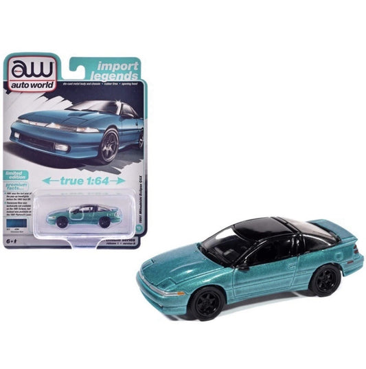 1991 MITSUBISHI ECLIPSE GSX TENNESSEE BLUE 1/64 1:64 AUTO WORLD 64502 AWSP189 B