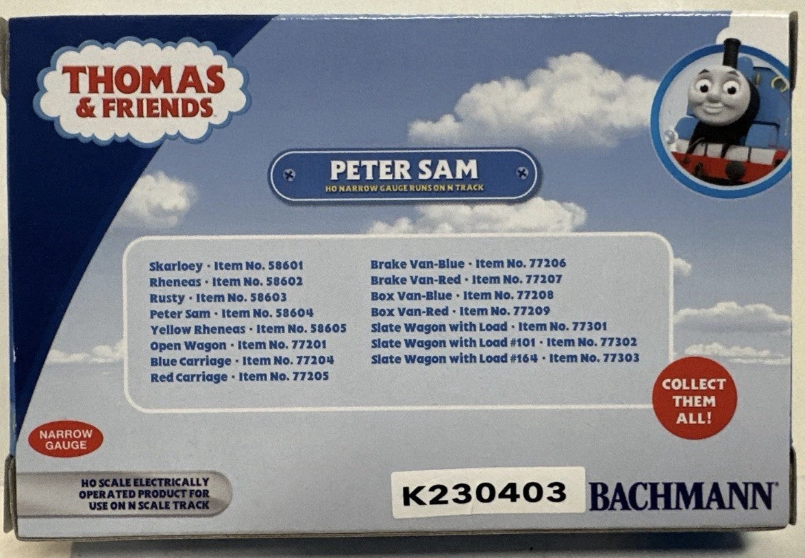 Bachmann HOn30 Scale Thomas & Friends Narrow Gauge Peter Sam Engine 58604