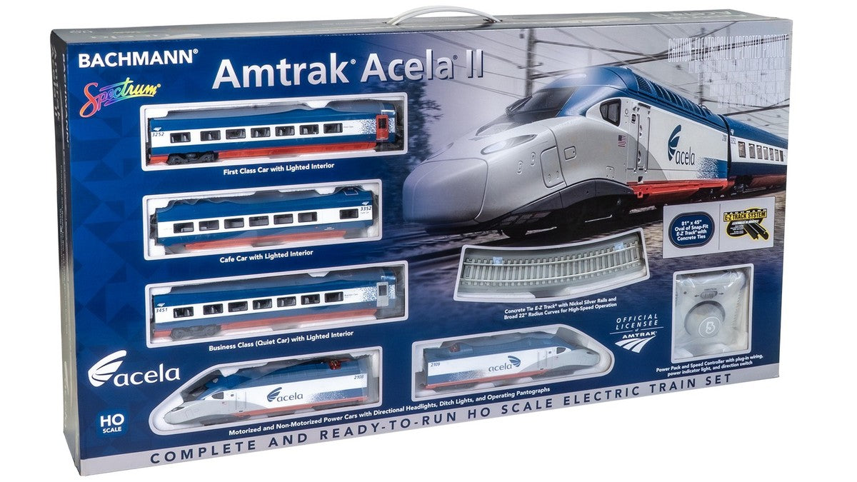 BACHMANN 01206 HO SPECTRUM AMTRAK ACELA II TRAIN SET – New England