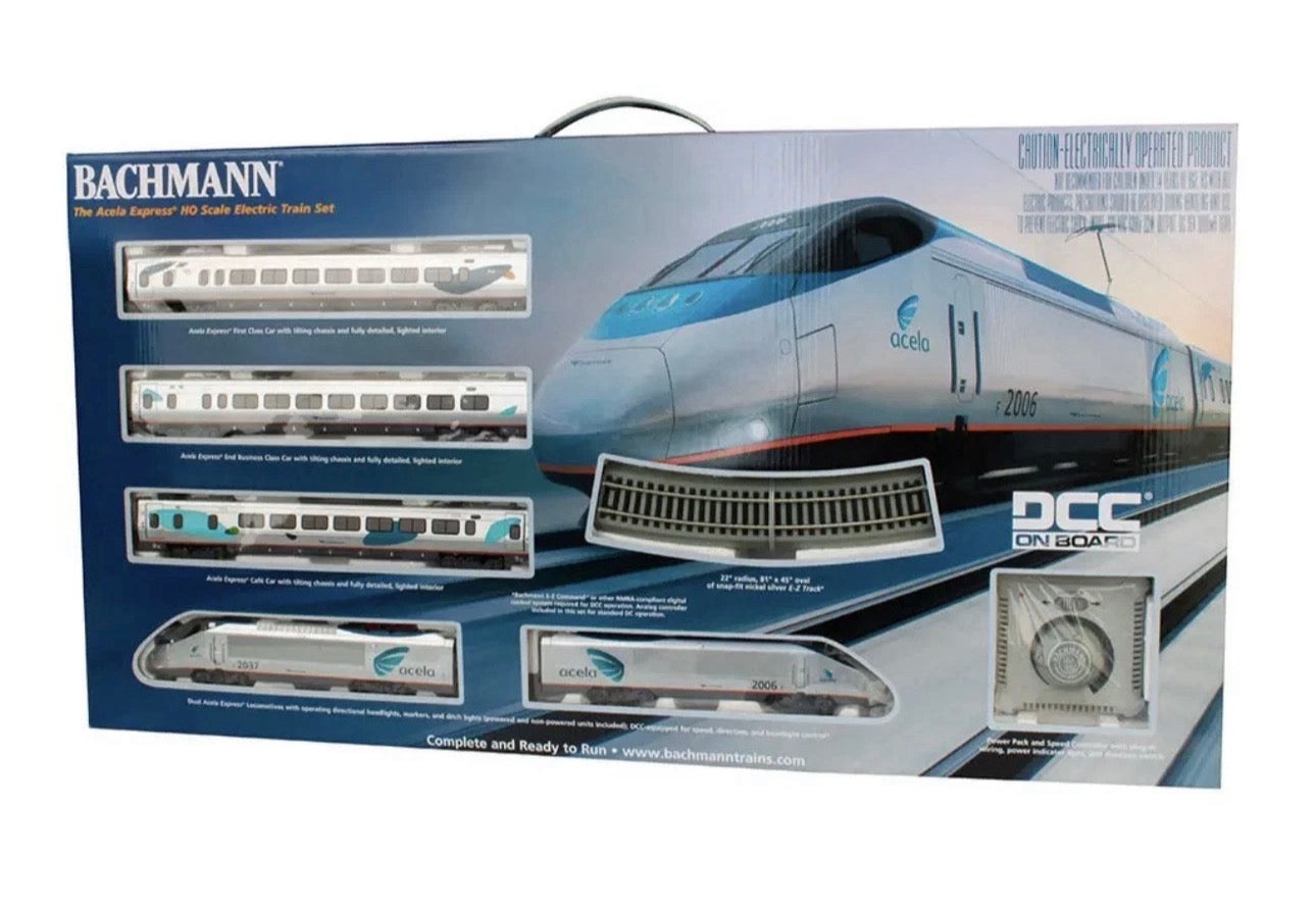 BACHMANN 01205 HO ACELA EXPRESS STARTER TRAIN SET With DCC