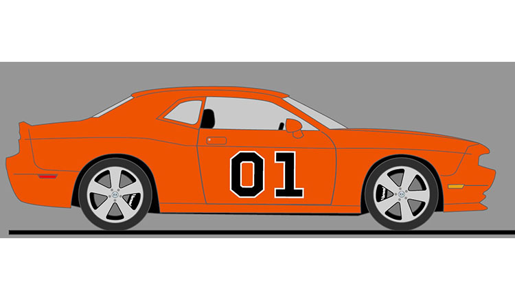 1:18 The General #01 - 2010 Dodge Challenger SRT 8 by ACME LIMITED RUN PREORDER
