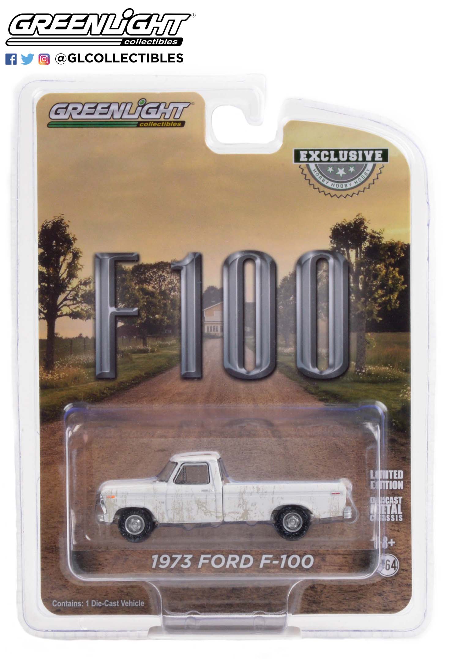 1:64 1973 Ford F-100 White Weathered (Hobby Exclusive) PREORDER