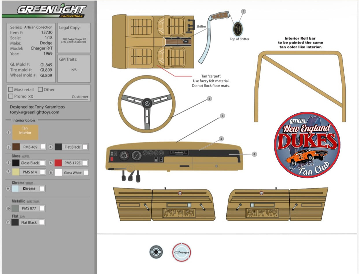 1:18 1969 Dodge Charger GENERAL LEE (New Tooling) Dukes of Hazzard