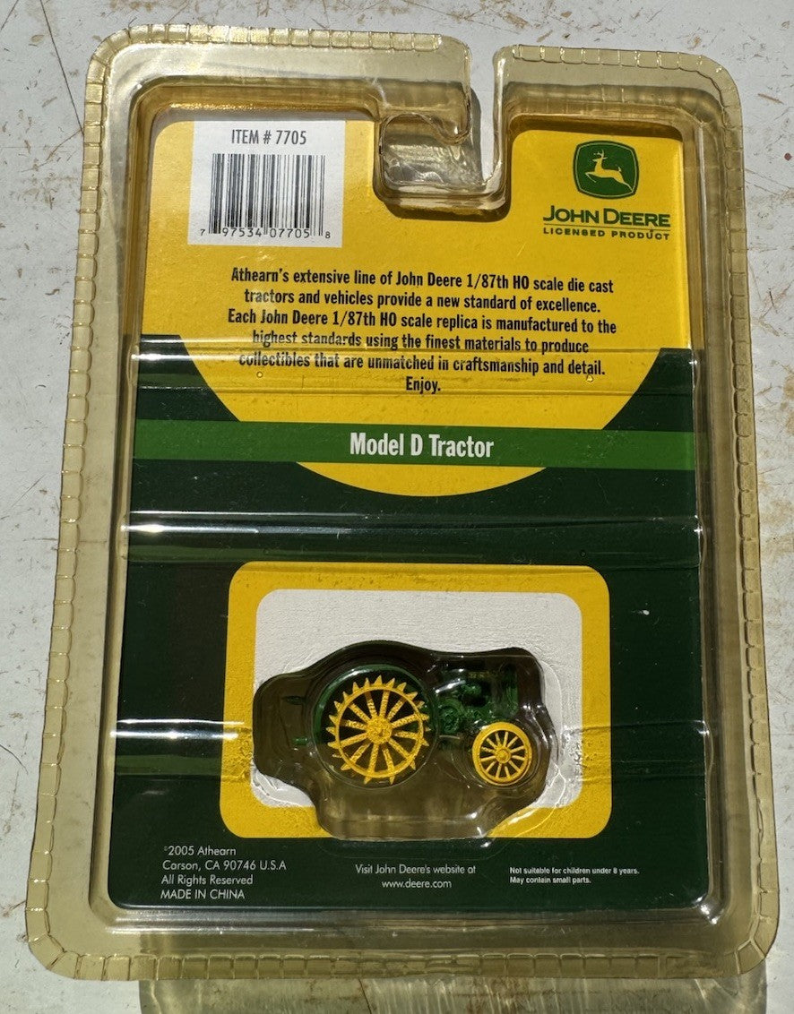 Athearn 7705 HO RTR Die-Cast John Deere Model D Tractor