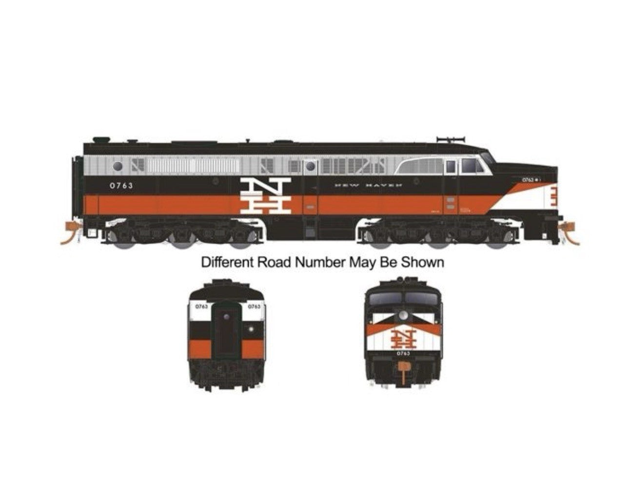 RAPIDO 23561 HO SCALE ALCO PA-1 New Haven Railroad 0763 McGinnis LOK SOUND DCC