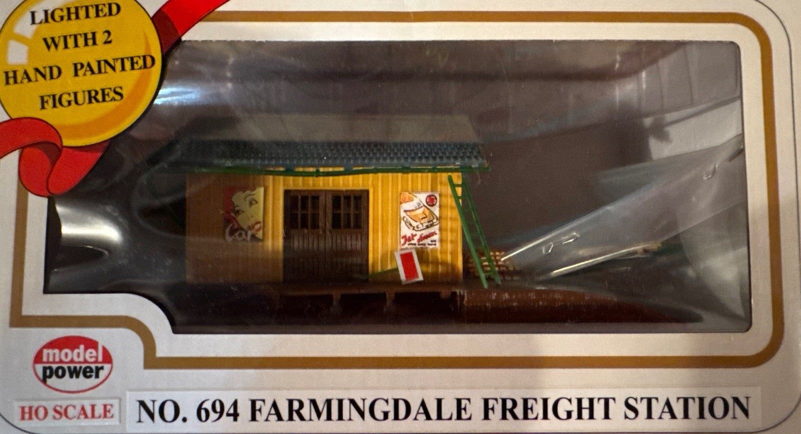 Model Power 694 HO Scale Built-Up Farmingdale Freight Station