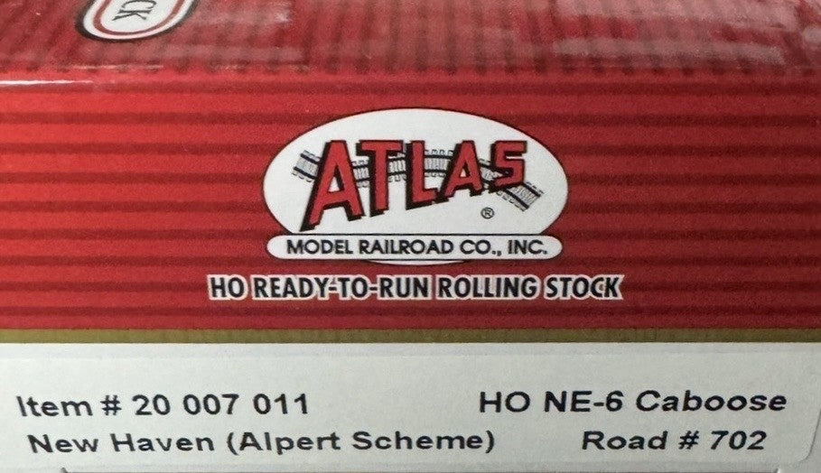 Atlas 20007011 HO Master NE-6 Caboose New Haven #702 Orange