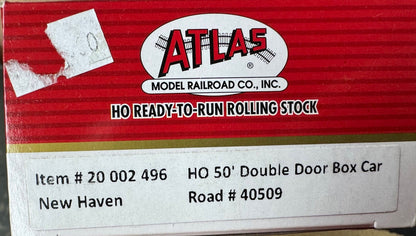 Atlas Master line 20002496 HO New Haven 50' Double Door Boxcar #40509