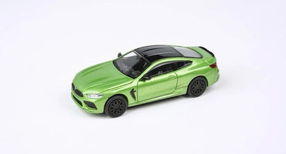 BMW M8 COUPE JAVA GREEN MET. W/BLACK TOP 1/64 DIECAST MODEL CAR PARAGON PA-55216