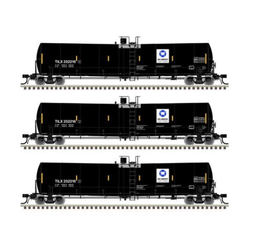HO Scale Atlas 20006885 IOI Group TILX Trinity 25,500-Gallon Tank Car 3-pack