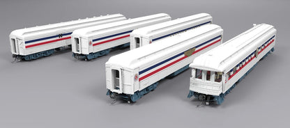 Broadway Ltd HO #9712 1947 Freedom Train Heavyweight 5-Car Passenger Set, 1947