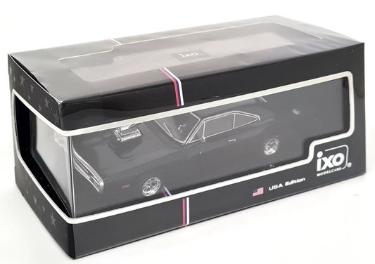 IXO U43RDC007 1:43 1970 DODGE CHARGER W/ FAST FURIOUS BLOWN ENGINE (BLACK)