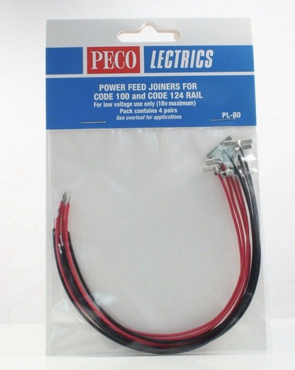 PECO PL80 PL-80 HO POWER FEED JOINER CODE 100 & CODE 124 (4 PCS)