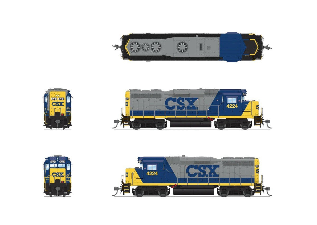 Broadway Limited BLI 7568 HO Scale EMD GP30 CSX "YN2" 4224 Paragon4