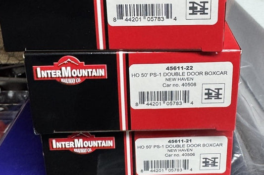 NEW HAVEN RR NEW 50' PS-1 DOUBLE DOOR BOX CAR 40508 By INTERMOUNTAIN RR 45611-22