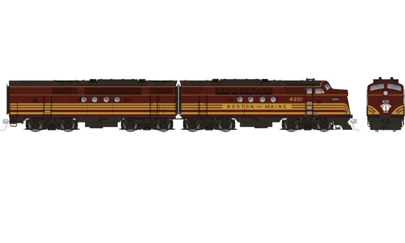 Rapido 53510 HO EMD FT A-B Set - Sound and DCC Boston & Maine #4206A, 4206B