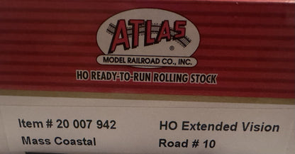 Ho Scale Atlas Mass Costal Railroad Extended Vision Caboose #10 MCCR 20007942