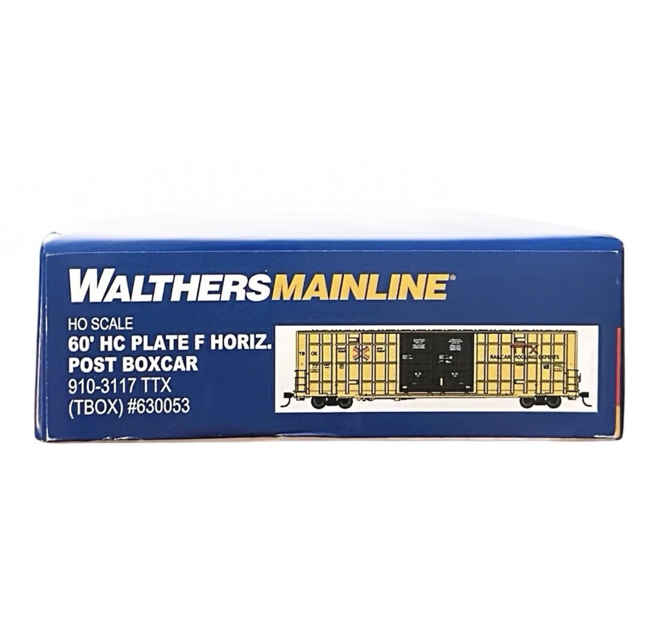 Walthers 910-3117 HO 60' High-Cube Plate F Horizontal Post Boxcar TTX 630053