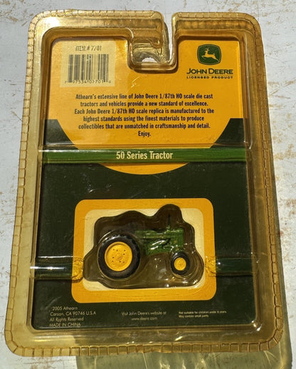 Athearn 7701 Die-Cast John Deere 50 Series Tractor 1:87 Scale. Brand New.