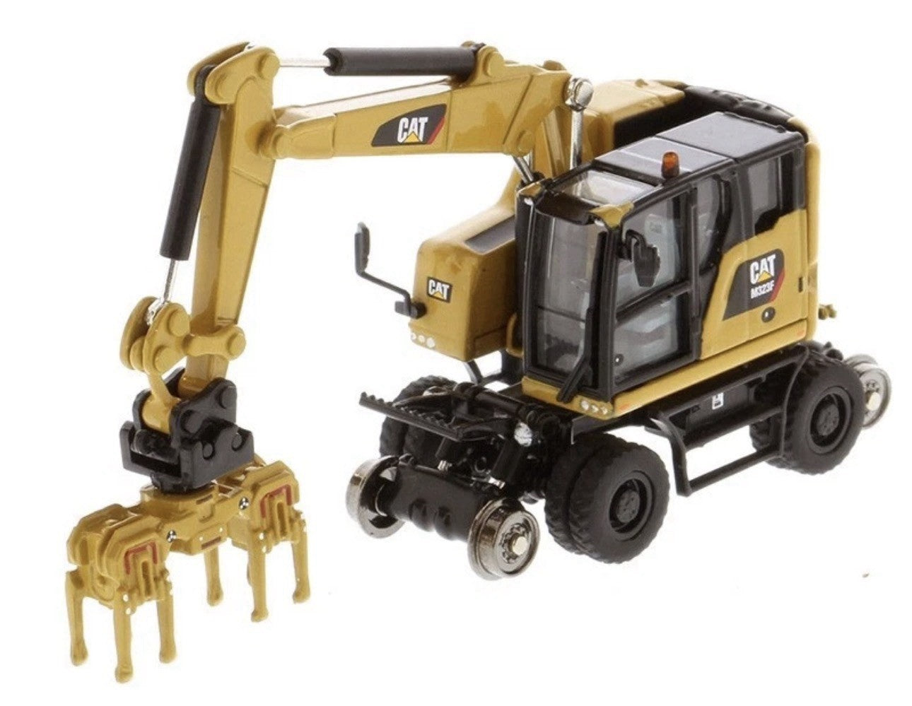 Diecast Masters 1/87 Caterpillar CAT M323F Railroad Wheeled Excavator 85656