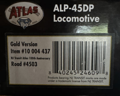 ATLAS 100th 10004439 HO NJT ALP45-DP MASTER GOLD ESU LOKSOUND  DCC/SOUND # 4540