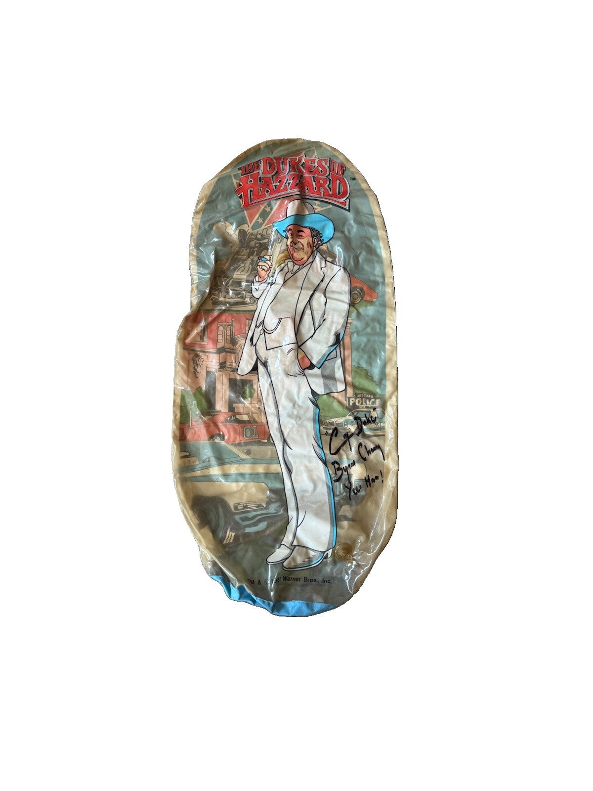 RARE Boss Hogg Punching Bag Dukes Of Hazzard VINTAGE 1981 AUTOGRAPHED Coy Duke