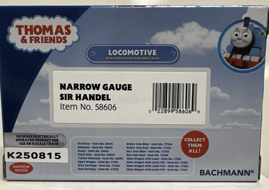 Bachmann HOn30 Scale Thomas & Friends Narrow Gauge Sir Handel Engine 58606