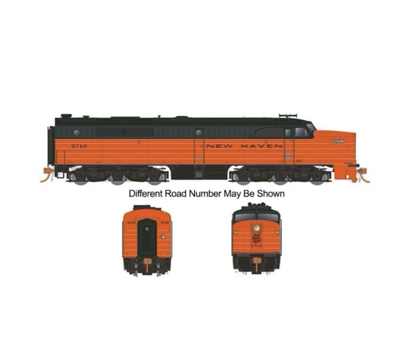 Rapido 23559 HO Scale New Haven Orange ALCo PA-1 #0762 DC/DCC/Sound