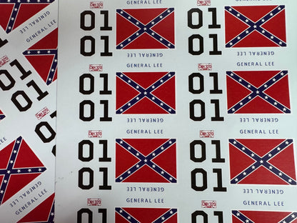1/25 Scale General Lee Waterslide Decals