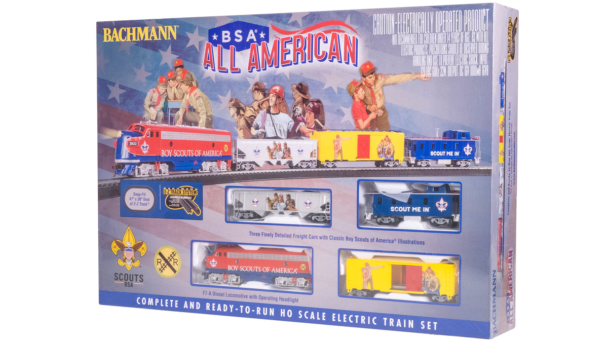 BACHMANN 00775 HO BSA® ALL AMERICAN (BOY SCOUTS OF AMERICA) STARTER TRAIN SET
