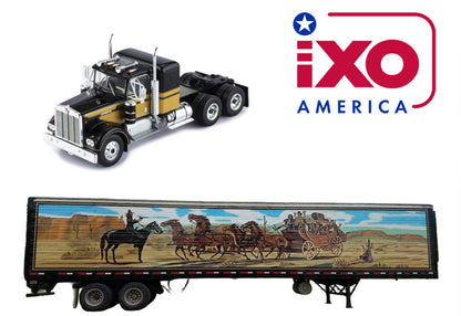 Smokey & the Bandit - 1976 Kenworth W900 - Black with Trailer PREORDER MAY