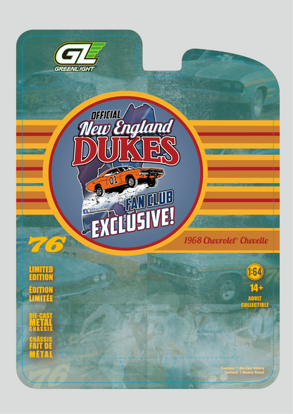 1:64 1968 Chevy Chevelle #76 Race Car New England Dukes Exclusive Greenlight