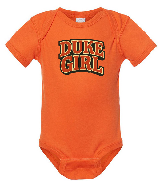 Duke Girl Rabbit Skins 4400 Infant Baby Rib Bodysuit