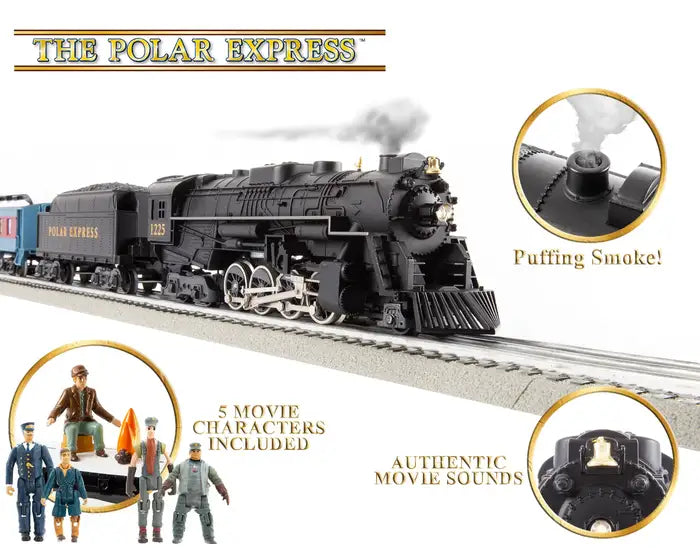 LIONEL 2123130 O THE POLAR EXPRESS LIONCHIEF SET W/ BLUETOOTH 5.0 AND DISAPPEARING HOBO CAR