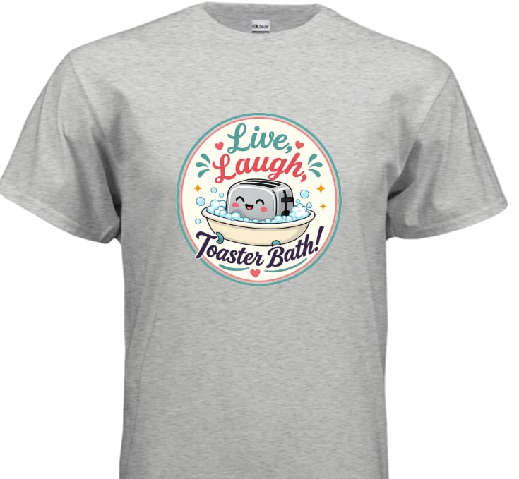 Live Laugh Toaster Bath Woman’s Gray T-Shirt