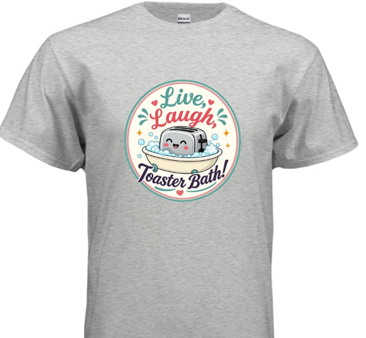 Live Laugh Toaster Bath Men’s Gray T-Shirt