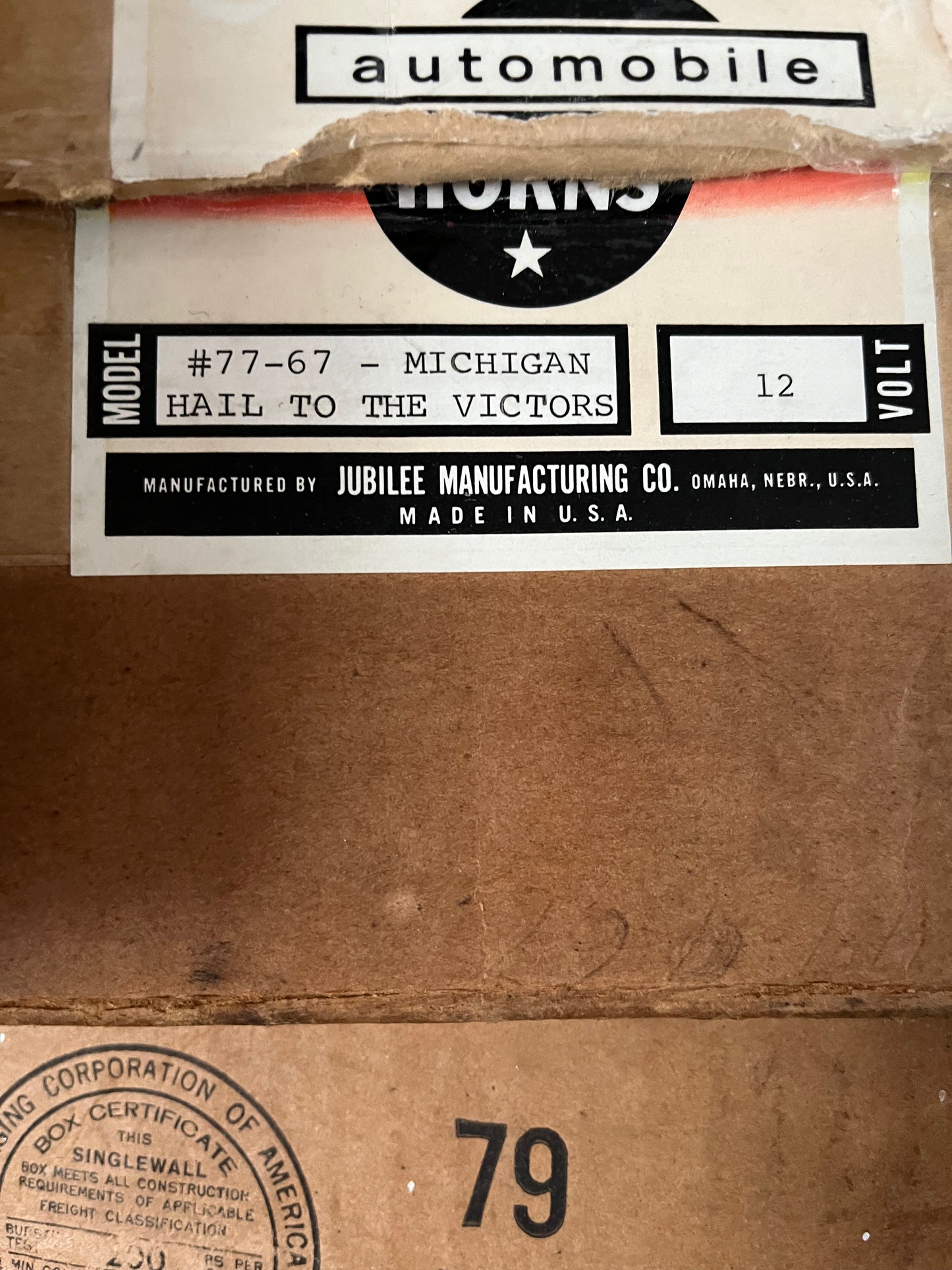 NOS #77-67- MICHIGANHAIL TO THE VICTORS JUBILEE DIXIE DISK