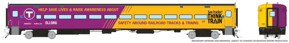 PRE-ORDER: Rapido 1084024 - Comet Car Massachusetts Bay Transportation Authority (MBTA) Operation Lifesaver: Coach #649 - HO Scale