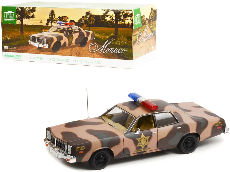 1:18 CAMOUFLAGE 1978 DODGE MONACO HAZZARD COUNTY SHERIFF Discontinued by manufacturer