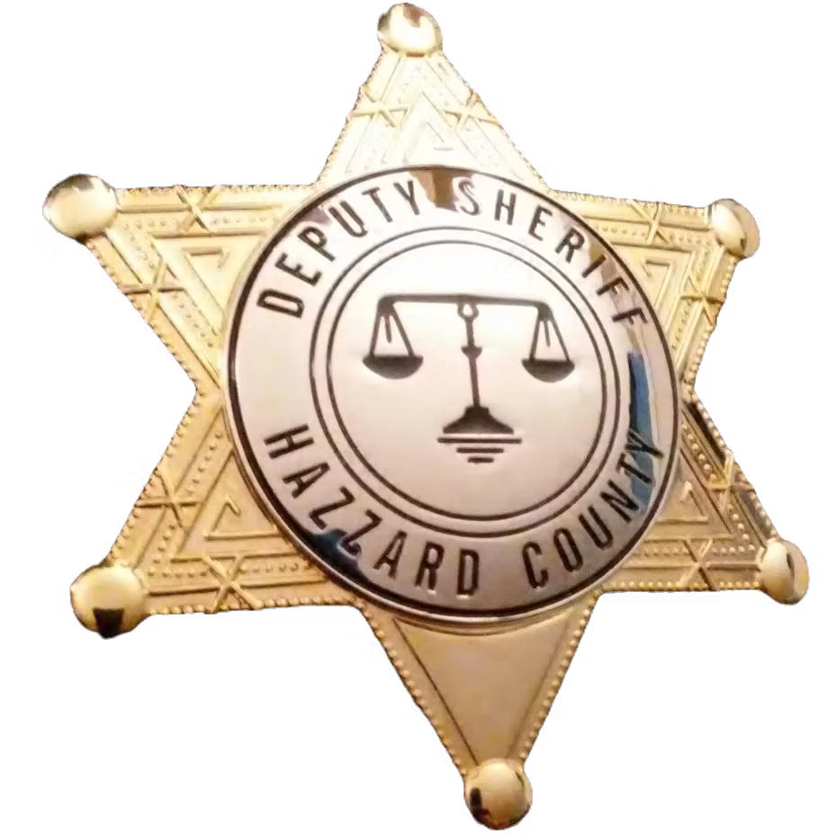 'Dukes of Hazzard' Deputy Hazzard County Replica Badge Sonny Shroyer, Rick Hurst