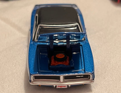 1:64 Barrett-Jackson 'Scottsdale Edition' Series 11 - 1969 Dodge Charger - B5 Blauw met zwart vinyl dak Solid Pack