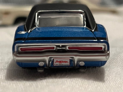 1:64 Barrett-Jackson 'Scottsdale Edition' Series 11 - 1969 Dodge Charger - B5 Blauw met zwart vinyl dak Solid Pack